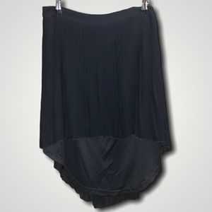 NWT American Eagle Black Pleated High Low Skirt Size 12
